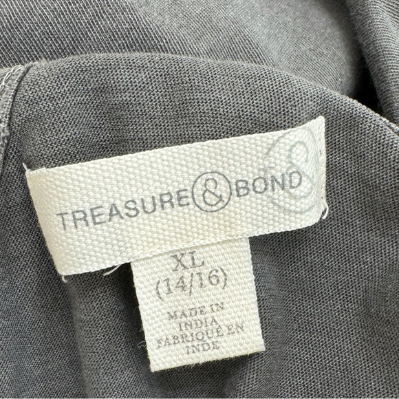 Treasure and Bond keyhole slip Dress Charcoal Girls 14/16 XL - Picture 4 of 5